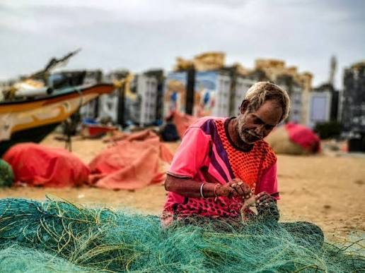 Fishing boats lie anchored along the Arabian Sea coast at Uttan Beach on the outskirts of Mumbai, Sunday, June 14, 2026, as the annual fishing season draws to a close ahead of