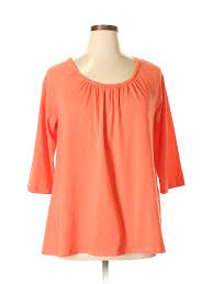 details about woman within women orange 3 4 sleeve t shirt 14