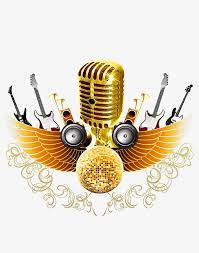 Golden Microphone Music Art Print Poster Background Design Music Images