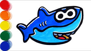 If your child loves interacting. Baby Shark Coloring Baby Shark Baby Shark Song Toy Art Coloring Page Mini Art Kids Youtube