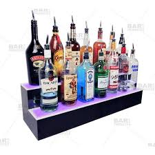Led Liquor Bottle Display Shelves Are A Great Way To Showcase Your Different Types Of Liquor Brands It Grabs The A Bottle Display Display Shelves Liquor Shelf