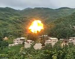 On friday, a long march 3b it has happened many times before, including most infamously in 1996 when a long march 3b rocket veered off course shortly after a launch and. Debris From A Chinese Rocket Bursts Into Flames After Crashing Down Into A Village Daily Mail Online