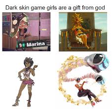 Dark Skin Video Games Edition Anime Girls Comparison Parodies Know Your Meme Check out our anime dark skin selection for the very best in unique or custom, handmade pieces from our shops. dark skin video games edition anime