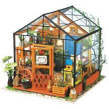 Cut the timbers to length and put them on. Diy Miniature Model Kit Gracie S Greenhouse Fat Brain Toys