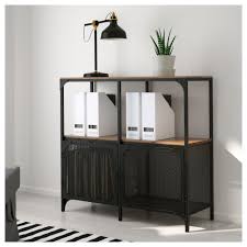 Fjallbo Shelf Unit Black 39 3 8x37 3 8 Ikea Ikea Record Storage Metal Shelves Shelving