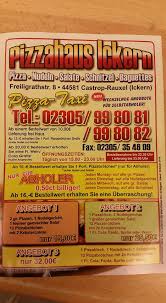 Wenn ihr anregungen, wünsche oder auch mal eine beschwerde habt, dann lasst es uns einfach und direkt wissen.so gebt ihr uns die möglichkeit, immer wieder ein bischen besser. Pizza Haus Ickern Posts Castrop Rauxel Menu Prices Restaurant Reviews Facebook
