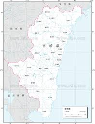 宮崎県 白地図 ベクター地図素材のダウンロード販売 アフロモール
