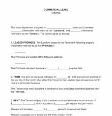 commercial lease agreement template word pdf