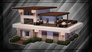 Minecraft How To Build A Modern House Tutorial 6 Youtube Minecraft House Designs Minecraft House Plans Minecraft Cottage
