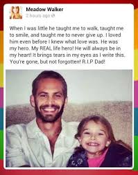 Meadow walker with her late father, paul walker (photo: Who Is Meadow Rain Walker S Mother