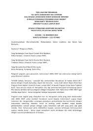 Contoh Draf Ucapan Perasmian