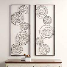 Metallic Swirl 13 3 4 X 35 1 2 Wall Art Set Of 2 9p634 Lamps Plus In 2021 Wall Art Plaques Light Wall Art Wall Art Sets