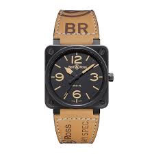 To be part of the great swiss watchmaking tradition while meeting the demands of men facing extreme situations Bell Ross Malaysia On Instagram Instrument Br Heritage Golden Numerals Index Marks And Hands Worn Dials Natural Leather St