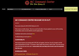 Mc Command Center Has A New Download Location New Update Sims Community