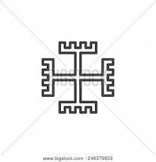 Choose any of 4 images and try to draw it. Pagan Cross Outline Vector Photo Free Trial Bigstock