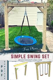 How To Build A 2 Post Swing Diy Swing Swing Set Diy Swing Set Plans