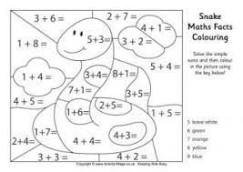If so, then go ahead and share the following math coloring activities in your upcoming lesson plans and let the fun begin! Snake Maths Facts Colouring Page Math Coloring Christmas Math Worksheets Math Coloring Worksheets