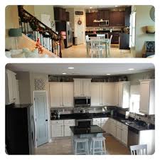 Kitchen Cabinet Makeover Using General Finishes Milk Paint 1 Part Snow White Mixed With Antique White Kitchen Antique White Kitchen Cabinets Kitchen Remodel