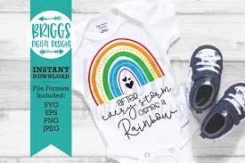 Download Rainbow Baby Pregnancy Announcement Svg Miscarriage Svg 1194214 Cut Files Design Bundles