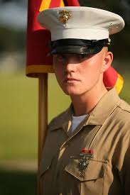 Pfc. Derek R. Joyce, honor graduate for Platoon 1052,