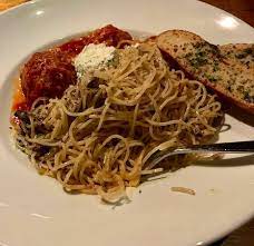 To satisfy a craving for spaghetti and meatballs, i turned to lean veal and intensely flavorful porcini mushrooms to make a lighter version of the classic dish. Spaghettini Kobe Style Meatballs Roasted Tomato Sauce Truffle Mushroom Cream Fresh Ricotta Cheese Picture Of Cactus Club Cafe West Edmonton Mall Edmonton Tripadvisor
