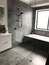 Modern Open Shower Plan Next To The Bath In The Main Bathroom Featuring Phoenix Vivid Shower Head Phoenix Tap And Open Showers Open Plan Bathrooms Bathroom