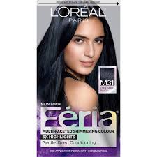 L Oreal Paris Feria Multi Faceted Shimmering Permanent Hair Color M31 Midnight Moon Cool Soft Black 1 Kit Walmart Com Walmart Com