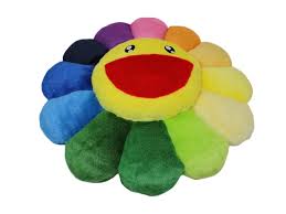 Takashi murakami, flower cushion rainbow. Murakami Pillow Large 60cm Rainbow Musart Boutique