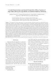 PDF) Growth Characteristics and Starch Productivity of Three Varieties of  Sago Palm (Metroxylon sagu Rottb.) in Southeast Sulawesi, Indonesia