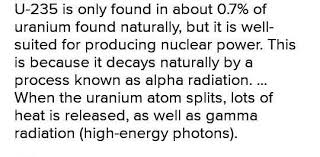 In air it is coated by uranium oxide, tarnishing rapidly. Why Is Uranium 235 The Most Common Isotope For Nuclear Fission In Current Use In Nuclear Power Brainly In