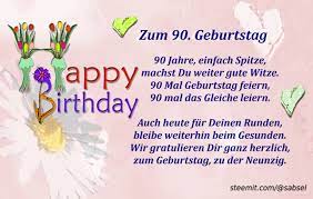 Geburtstagsverse Zum 90