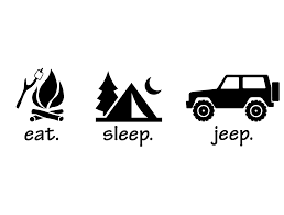Black And White Jeep Stickers Eat Sleep Jeep Pair Jeep Stickers Jeep Decals Jeep Drawing