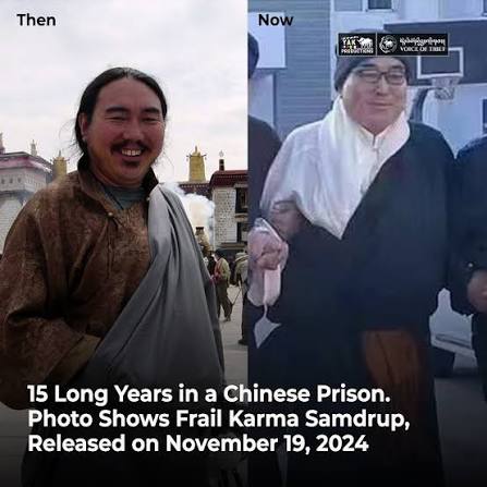 Voice of Tibet | Tibetan environmentalist and philanthropist Karma Samdrup has been released after completing his 15-year prison sentence, which began in... | Instagram