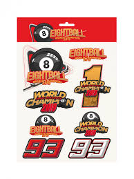 Marc marquez logo inspired shirt unisex tshirt tees gildan. Stickers Marc Marquez Eightball World Champion 2019
