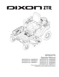 Dixon illustrated parts diagrams available at lawnmowerpros. Dixon Ztr 42 Off 70