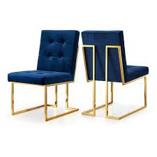 Meridian Furniture Inc Pierre Velvet Dining Chair Set Of 2 Velvet Dining Chairs Dining Chairs Geometric Dining Chairs