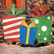 Outdoor Christmas Presents Gifts Yard Art Display Holiday Decoration Outdoor Christmas Presents Christmas Decorations Diy Outdoor Christmas Yard Decorations