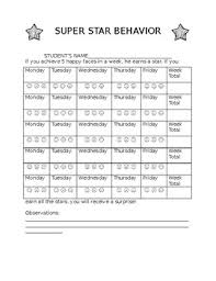 Behaviour Management Chart