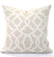 Tan Off White Decorative Throw Pillow Covers Cushions Tan Off White Geometric Sheffield Linen Look Pillows Couch Throw Pillows Pillows Decorative Throw Pillows