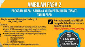 Bilakah tarikh permohonan kemasukan ke ipg ambilan 2021 bakal dibuka? Pismp