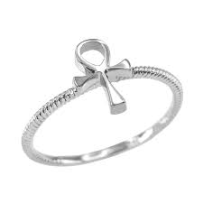 5 out of 5 stars. Dainty White Gold Egyptian Ankh Cross Ring Women S Egyptian Ankh Cross Ring