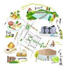 台中國家歌劇院周邊必嘗美食地圖 品饌提案 欣美食 map design illustrated map map projects