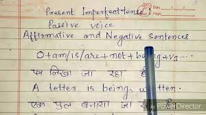My lessons are being learnt by me. Present Imperfect Tense Passive Voice Affirmative And Negative Hindi Sentences Explained In Hindi With Examples Video Dailymotion