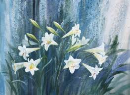 A white lily or one or three white flowers. Peter Hall Still Life With White St Joseph S Lilies Mutualart