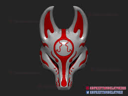 Japanese Kitsune Fox Mask Demon Cosplay Stl File 3d Print Model In 2020