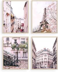 Amazon Com Pink Paris Wall Decor By Haus And Hues Paris Wall Art And Paris Decor For Bedroom Paris Paris Wall Decor Paris Bathroom Decor Paris Wall Art