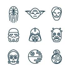 How To Create Star Wars Icons In Line Art Style Star Wars Icons Star Wars Drawings Star Wars Tattoo