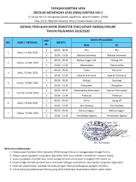 Contoh format penilaian akhir semester. Pemberitahuan Dan Jadwal Penilaian Akhir Semester Pas Genap Online