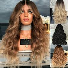 Whether you have naturally curly hair or create them yourself with a hot tool at home. 28 Ladies Ombre Blonde Long Curly Wigs Women Natural Full Wavy Hair Cosplay Wig Ebay
