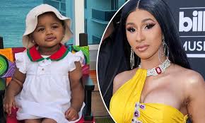 With her hand on her belly, she dramatically said: Cardi B Posts Heart Melting Photos Of Baby Girl Kulture To Instagram As She Celebrates 11 Month Mark Daily Mail Online